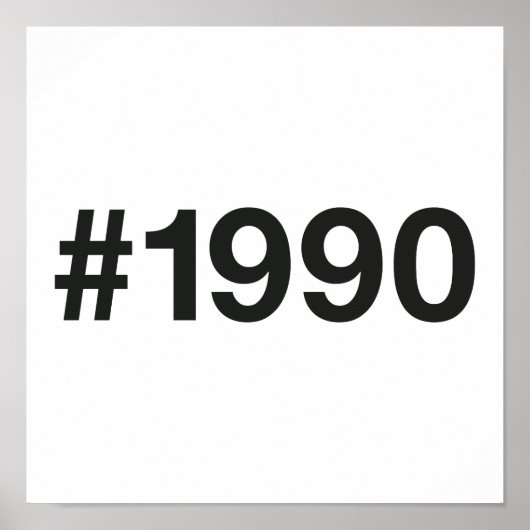 1990ハッシュタグ35誕生日記念日 ポスター (正面)