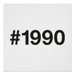 1990ハッシュタグ35誕生日記念日 ポスター