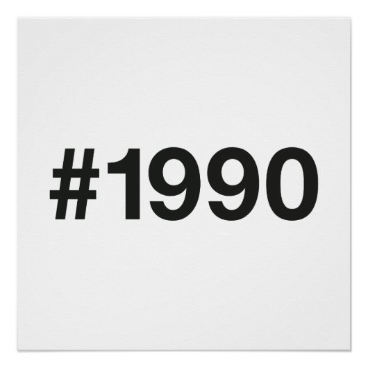1990ハッシュタグ35誕生日記念日 ポスター (正面)
