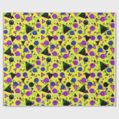 1990年のはっきりしたな幾何学的 ラッピングペーパー (フラット)