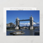 1990年のタワーブリッジの景色 ポストカード (正面/裏面)