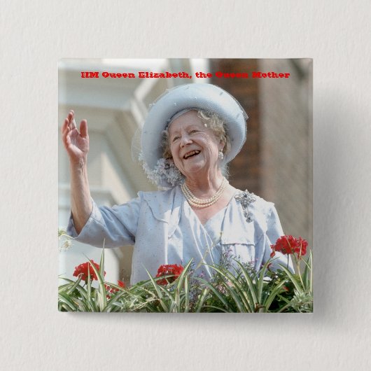 1990年の女王エリザベス女王 缶バッジ (正面)