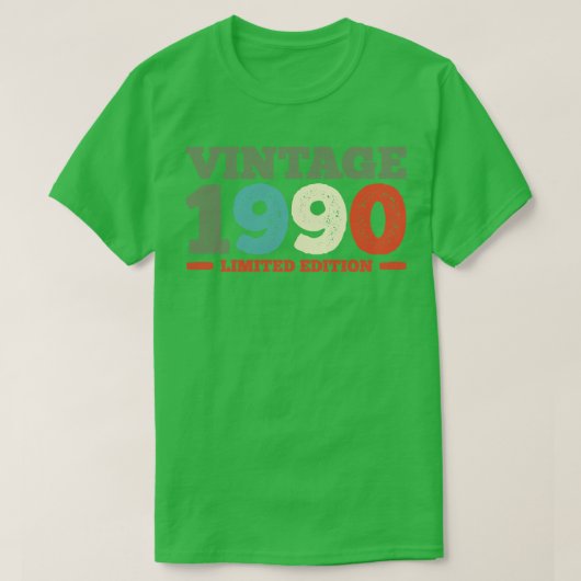 1990年の誕生日 Tシャツ (デザイン正面)