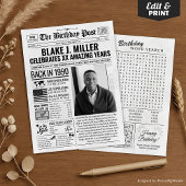 1990年カスタム新聞紙誕生日カード、トレンド シーズンカード