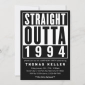 1990年代のヒップホップ誕生日パーティーへの招待 招待状 (正面)