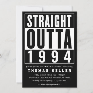 1990年代のヒップホップ誕生日パーティーへの招待 招待状