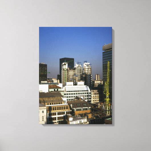 1990年代のロンドン市 キャンバスプリント (正面)