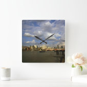 1990年代のロンドン市 スクエア壁時計 (ホーム)