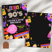 1990年代のGroovy Mixtape誕生日パーティーに戻る 招待状