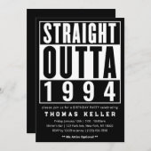 1990年代ヒップホップ・バースデー・パーティーの招待状 招待状 (正面/裏面)