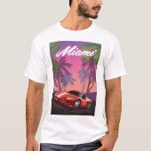 1990年代マイアミスポーツカー Tシャツ (正面)