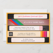 1990年代ヴィンテージVHSテープ90の誕生日パーティー 招待状 (正面)