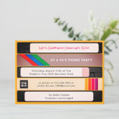 1990年代ヴィンテージVHSテープ90の誕生日パーティー 招待状 (スタンド正面)