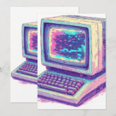 1990年代後半のヴィンテージCRTコンピューター - 2 招待状 (正面/裏面)