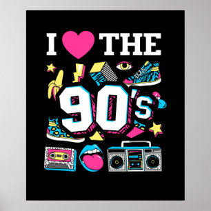 1990年代90年代ハート90年代 ポスター