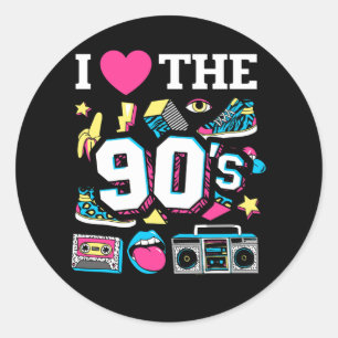 1990年代90年代Iハート ラウンドシール