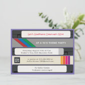 1990年代 ヴィンテージ VHS テープ 90年代 誕生日パーティー 招待状 (スタンド正面)