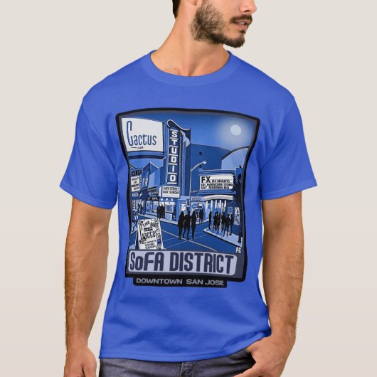 1990年代 SoFA District San Jose アクティブ Tシャツ (正面)