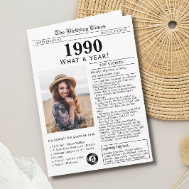 1990年新聞誕生日カード カード