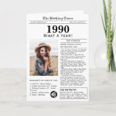 1990年新聞誕生日カード カード (正面)