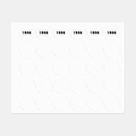 1990年生まれ 年代 ステッカー シート 丸型 | バースデー ラベル