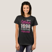 1990年10月以素晴らし降32誕生日フローラPr Tシャツ (正面フル)