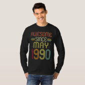 1990年5素晴らし月以来32番目の誕生日 Tシャツ (正面フル)