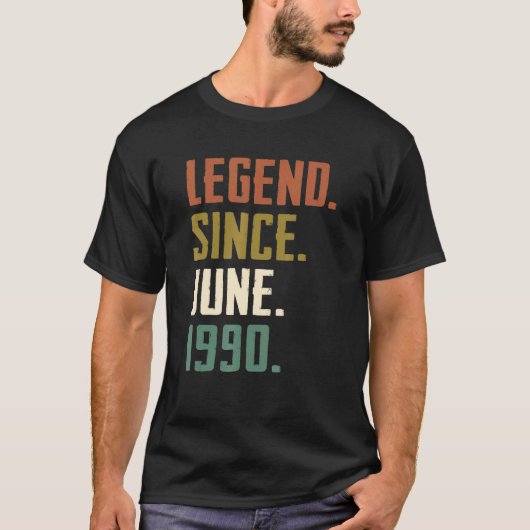 1990年6月32日誕生日32歳 Tシャツ (正面)