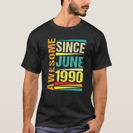 1990年6月32日誕生日32歳 Tシャツ (正面)