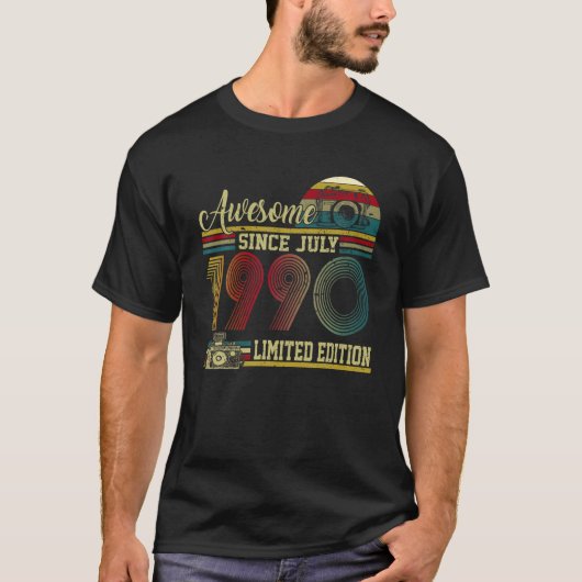 1990年7月生まれの31歳の誕生日プレゼント Tシャツ (正面)