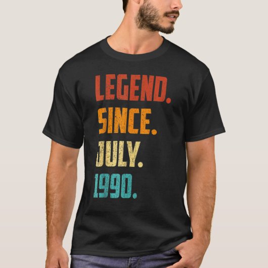 1990年7月32誕生日32歳の伝説 Tシャツ (正面)