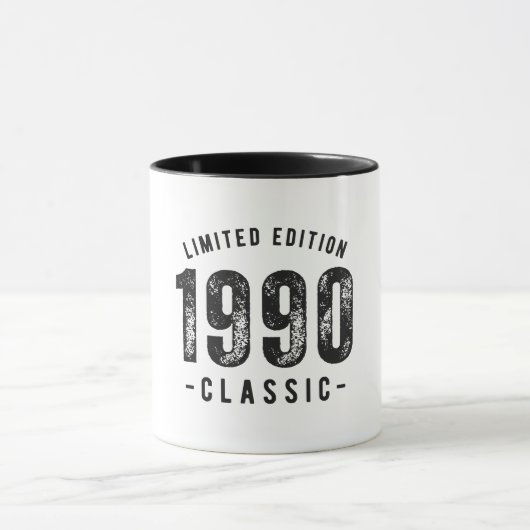 1990年 クラシックな誕生年 マグカップ (中央)