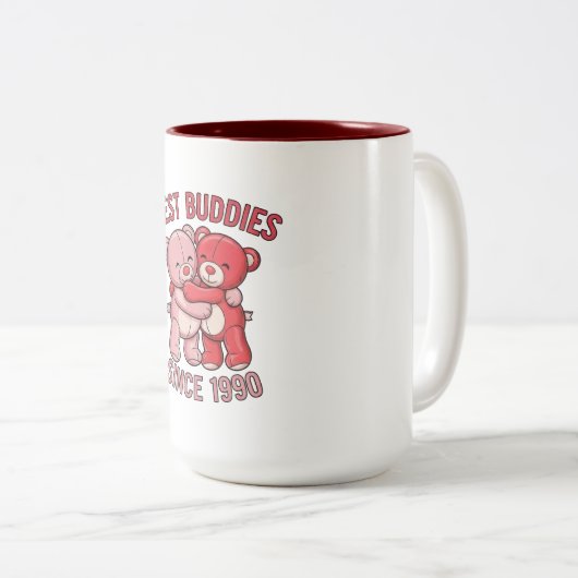 1990最高の年以来の仲間 ツートーンマグカップ (正面右)
