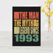 1990生まれ年の男性神話誕生日 カード (黄色い花)