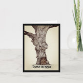 1990生まれ年の誕生日おもしろい事実 カード (正面)