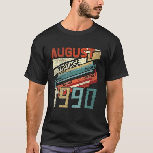 1990生まれ年300歳威厳があるのレトロヴィンテージ Tシャツ (正面)