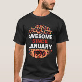 1990素晴らし年1月以来Leopard Print 1月B Tシャツ (正面)