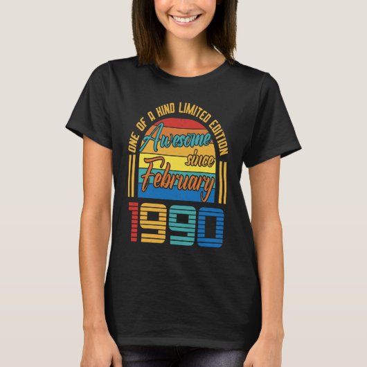 1990素晴らし年2月33歳から33歳の出産 Tシャツ (正面)