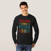 1990素晴らし年7月以来32歳32誕生日 Tシャツ (正面フル)