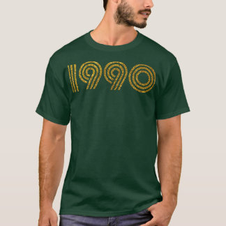 1990誕生年グリッター効果 Tシャツ