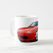 1990-98年のMiataの赤車 コーヒーマグカップ (正面左)