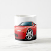 1990-98年のMiataの赤車 コーヒーマグカップ (中央)