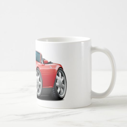 1990-98年のMiataの赤車 コーヒーマグカップ (右)
