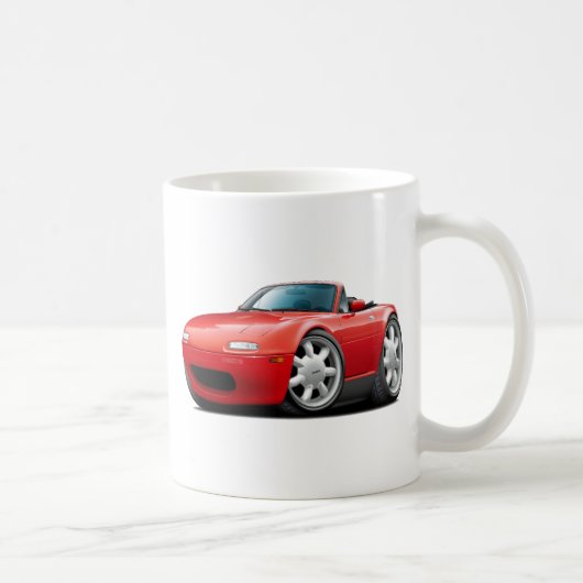 1990-98年のMiataの赤車 コーヒーマグカップ (右)
