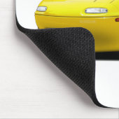 1990-98年のMiataの黄色い車 マウスパッド (コーナー)