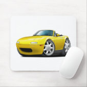 1990-98年のMiataの黄色い車 マウスパッド (マウス)