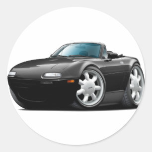 1990-98年のMiataの黒い車 ラウンドシール