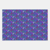 1990sパーティーパターン子供の誕生日 ラッピングペーパーシート (正面)