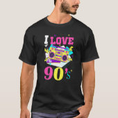 1990's 90s I Heart Nineties I Love The 90's Old Sc Tシャツ (正面)