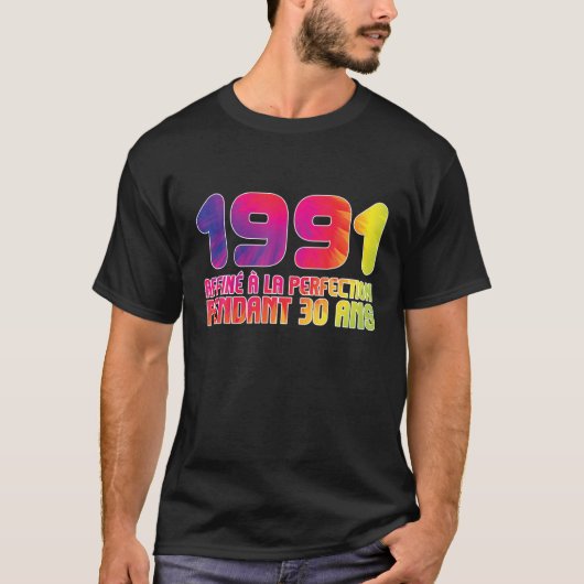 1991アフィンアラデッフェ30ANS 30th誕生日 Tシャツ (正面)